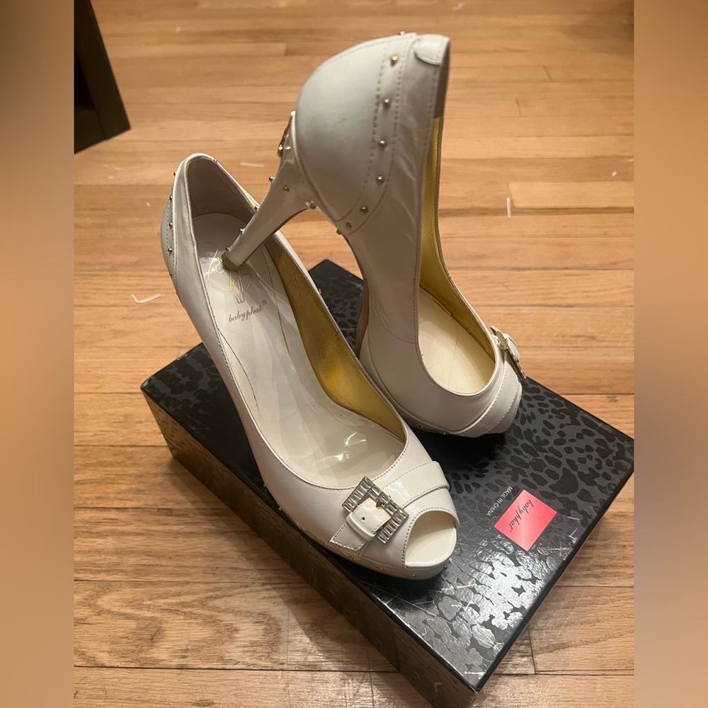 Baby Phat Zaria Logo White BPD72303 Womens Size 7 (5" heel) Shoes heel